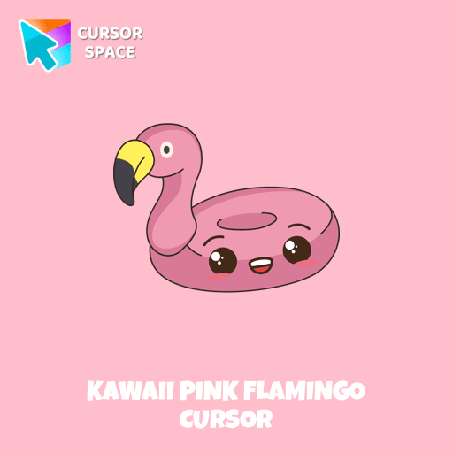 Kawaii Pink Flamingo cursor arrow cursor